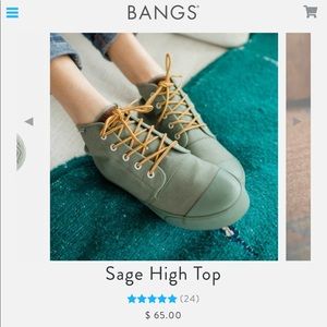 BANGS SHOES - HI TOPS - SAGE - Size 6